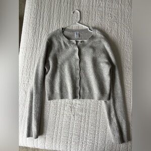 Gray Women's Cardigan Sweater